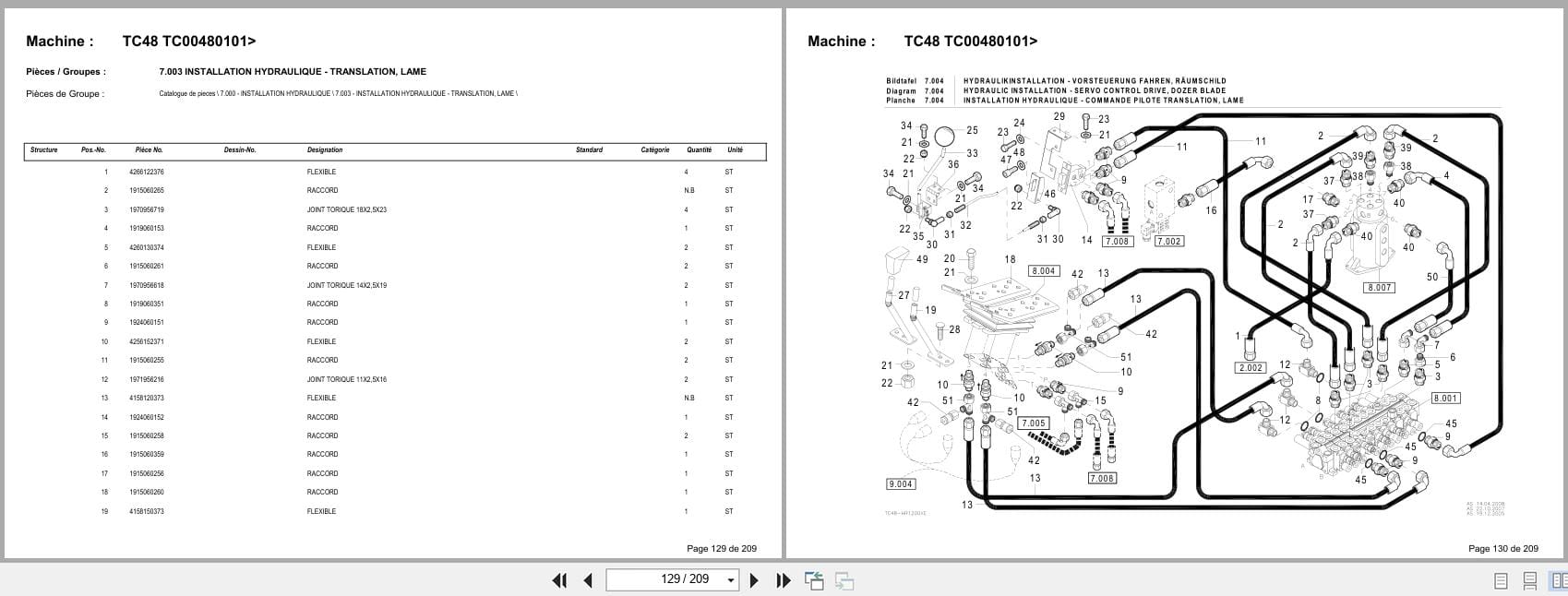 Terex Mini Excavator TC48 TC00480101  Spare Parts Catalog FR (3)