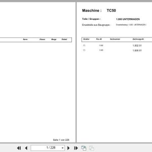 Terex Mini Excavator TC50 Spare Parts Catalog DE (1)