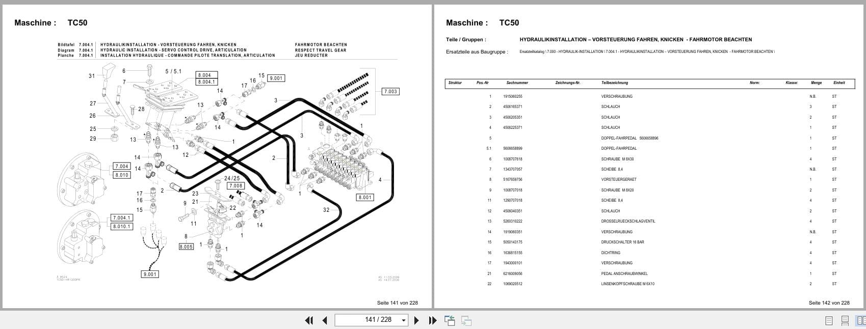 Terex Mini Excavator TC50 Spare Parts Catalog DE (3)