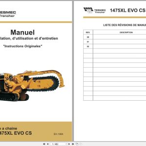 Tesmec Chain Trencher 1475XL EVO CS Installation Operation and Maintenance Manual FR (1)