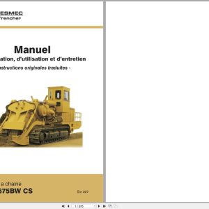 Tesmec Chain Trencher 1675BW CS Installation Operation and Maintenance Manual FR (1)