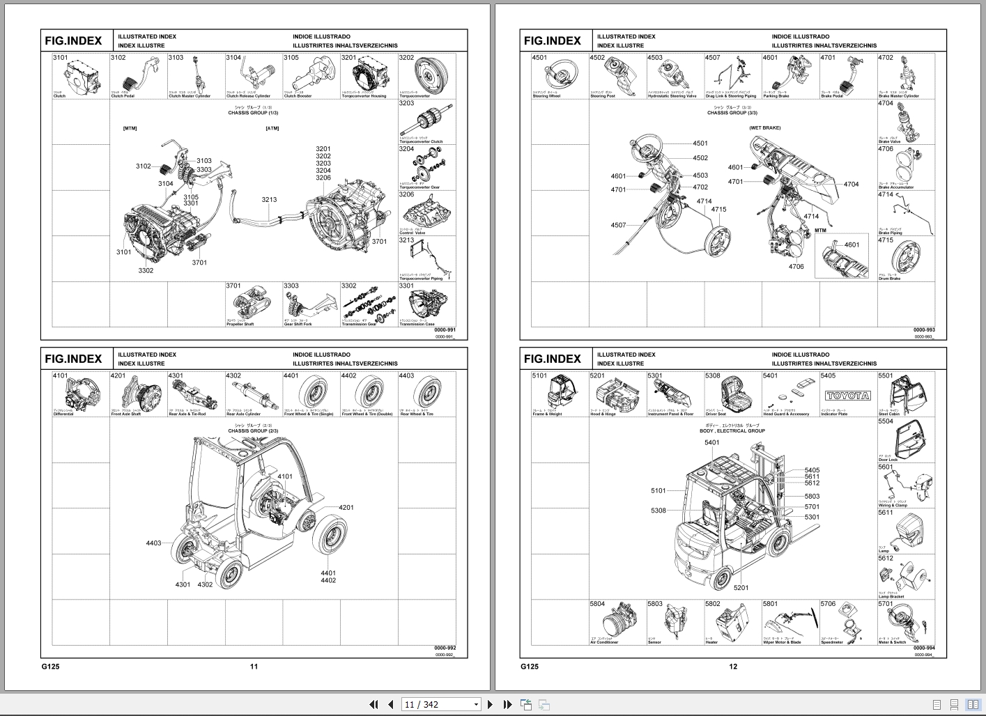 Toyota Forklift 30 8FG10 To 30 8FGJ35 Parts Catalog G125 1 2002 ML (2)