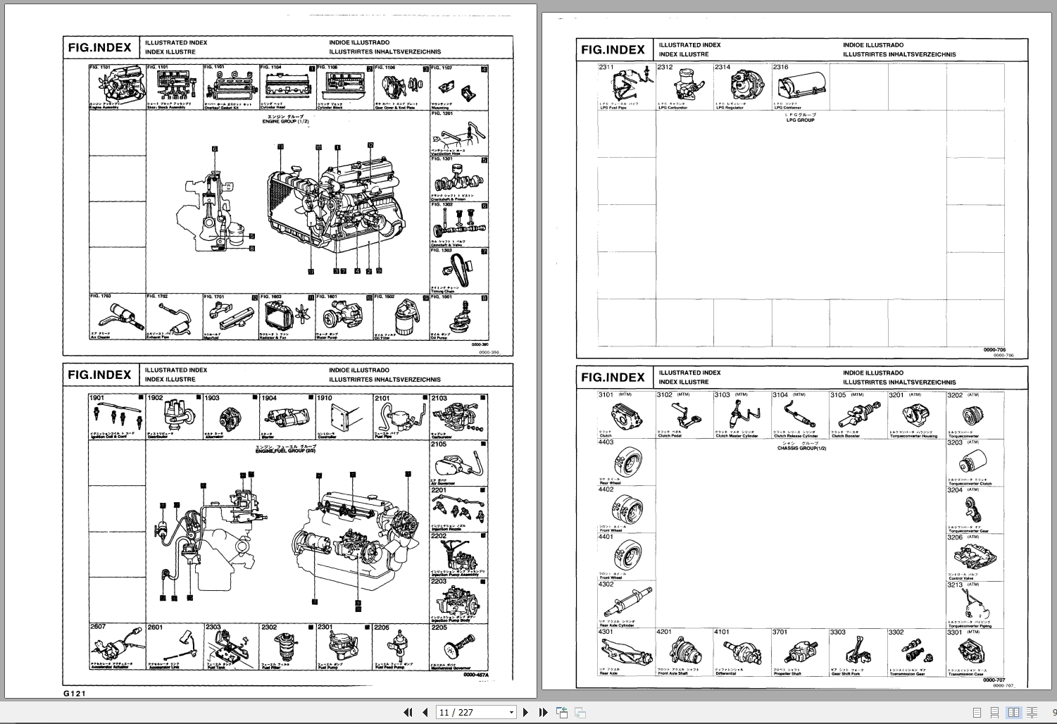 Toyota Forklift 7FD10 To 60 7FD30 Industrial Equipment Parts Manual G121 5 2001 ML (2)
