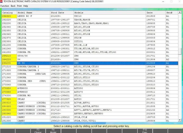 Toyota Lexus EPC 09.2025 Electronic Parts Catalog 5