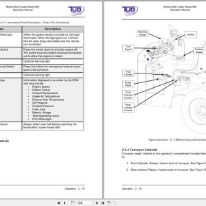 Tug Mobile Belt Loader 660 663 Operation Manual 1