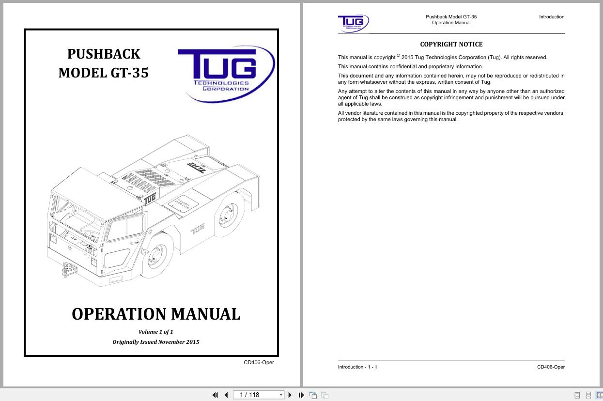 Tug Pushback GT 35 Operation Manual