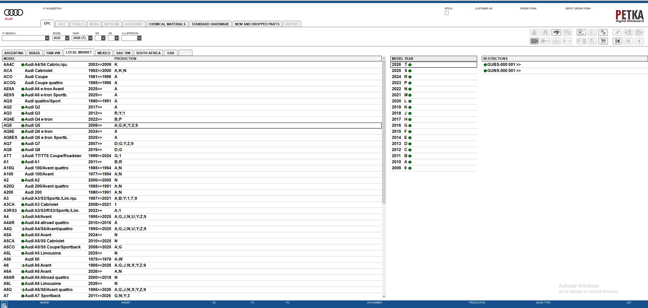 VMware Audi EPC 8.3 09.2025 1620 Spare Parts Catalog 3