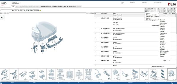 VMware Audi EPC 8.3 09.2025 1620 Spare Parts Catalog 6