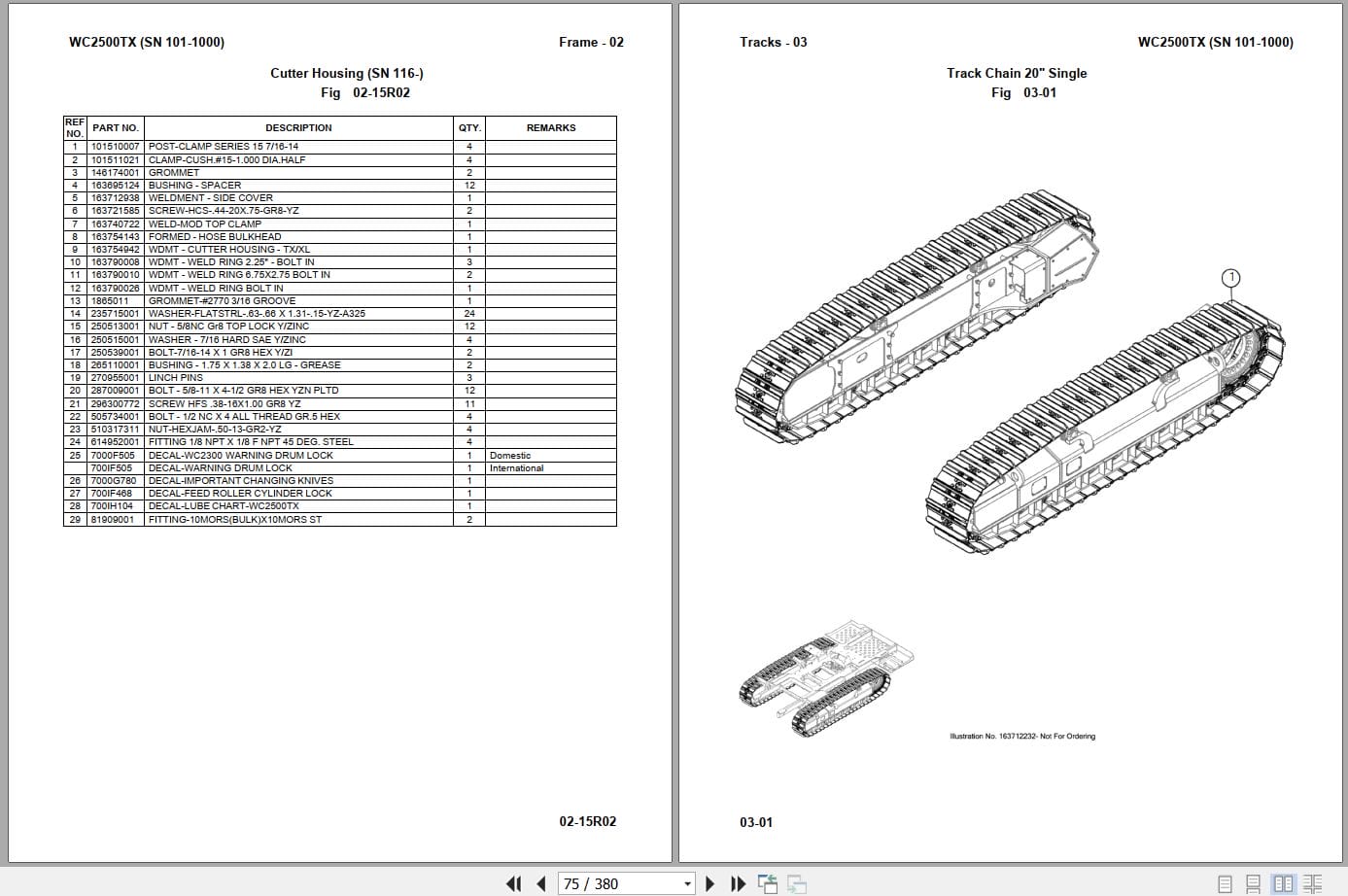 Vermeer Whole Tree Chipper WC2500TX Parts Manual 2020 (2)