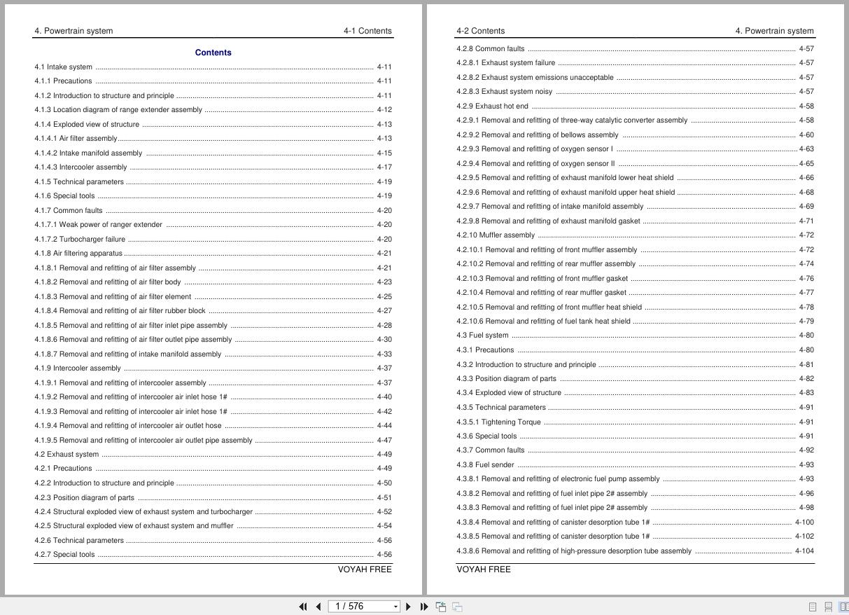 Voyah Dream 2022 Service Manual (1)