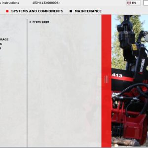 Waratah Harvester Head H413 1EJH413X000006 Operation Manual (1)