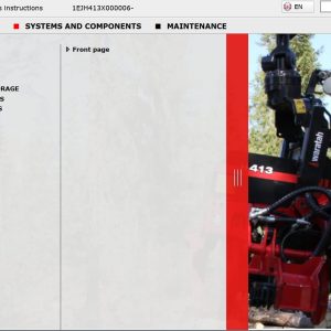 Waratah Harvester Head H413 Operation Manual (1)