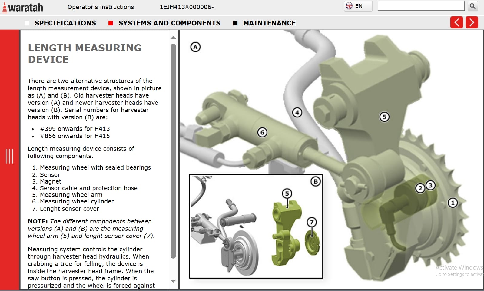 Waratah Harvester Head H413 Operation Manual (3)