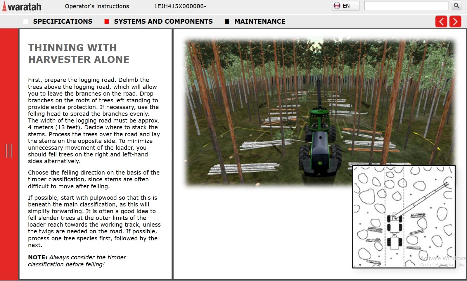 Waratah Harvester Head H415 Operation Manual (2)