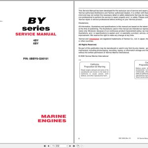 Yanmar Marine Engine 4BY 6BY Series Service Manual 0BBY0 G00101 (1)