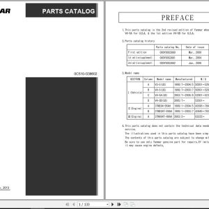 Yanmar Wheeled Loader V3 5 V4 5 Parts Catalog 0CS10 G38602 2013 (1)