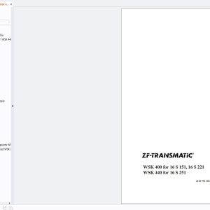 ZF Transmatic WSK 400 16 S 221 Repair Manual 4130751103a (1)