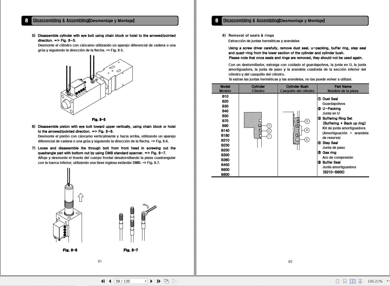 Alicon Series Breaker B10 to B800 Operation Maintenance Manual EN ES (2)