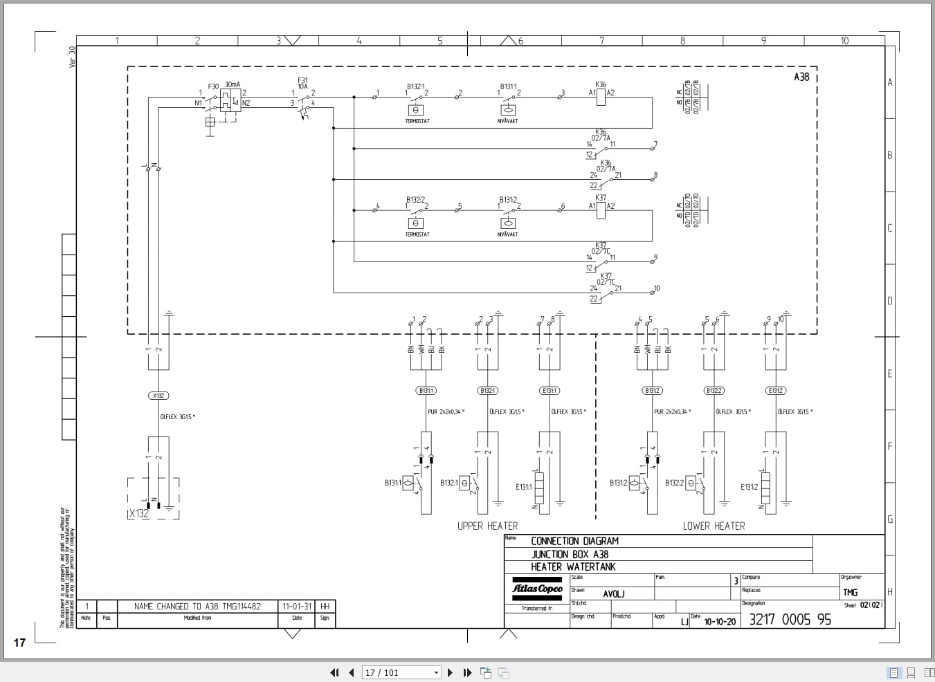 Atlas Copco Boomer S1D Hydraulic Electrical Schematic 8999045900 EN (2)