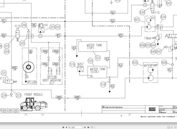 Atlas Copco Boomer S1D Hydraulic Electrical Schematic 8999352200 En (2)