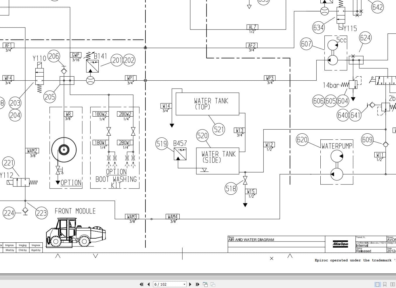 Atlas Copco Boomer S1D Hydraulic Electrical Schematic 8999352200 EN (2)