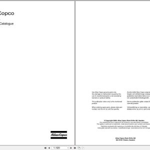 Atlas Copco Boomer S1D Spare Parts Catalog 8991759400 (1)