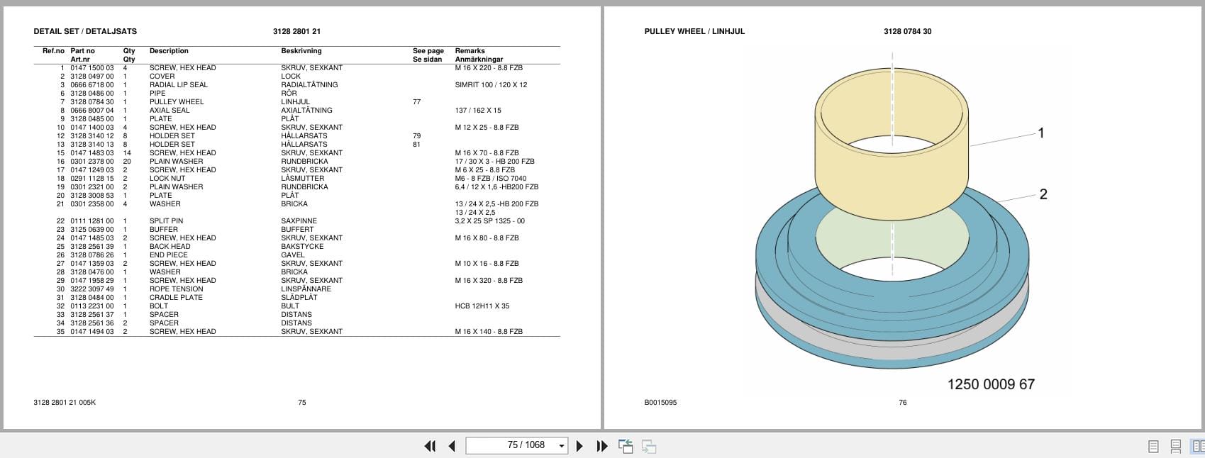 Atlas Copco Boomer S1D Spare Parts Catalog 8999045900 EN SV FR DE ES (2)