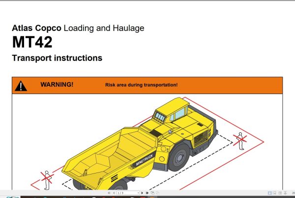 Atlas Copco Loading And Haulage Mt42 Service Maintenance Instruction Manuals (2)