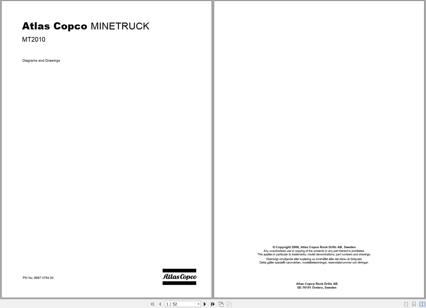 Atlas Copco Minetruck MT2010 Diagrams and Drawings 8997075400 EN (1)