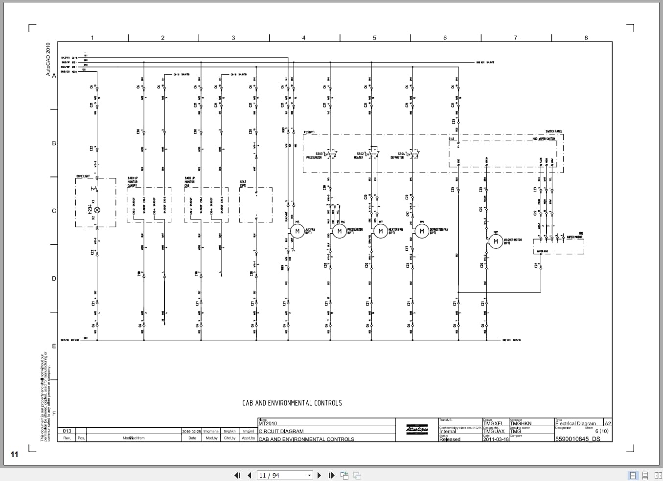 Atlas Copco Minetruck MT2010 Diagrams and Drawings 8997613700 EN (2)