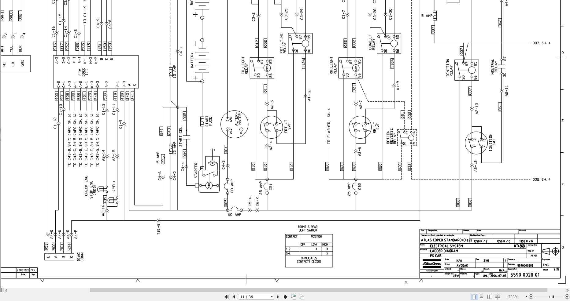 Atlas Copco Minetruck MT431 Diagram and Drawing 8997182500 EN (2)