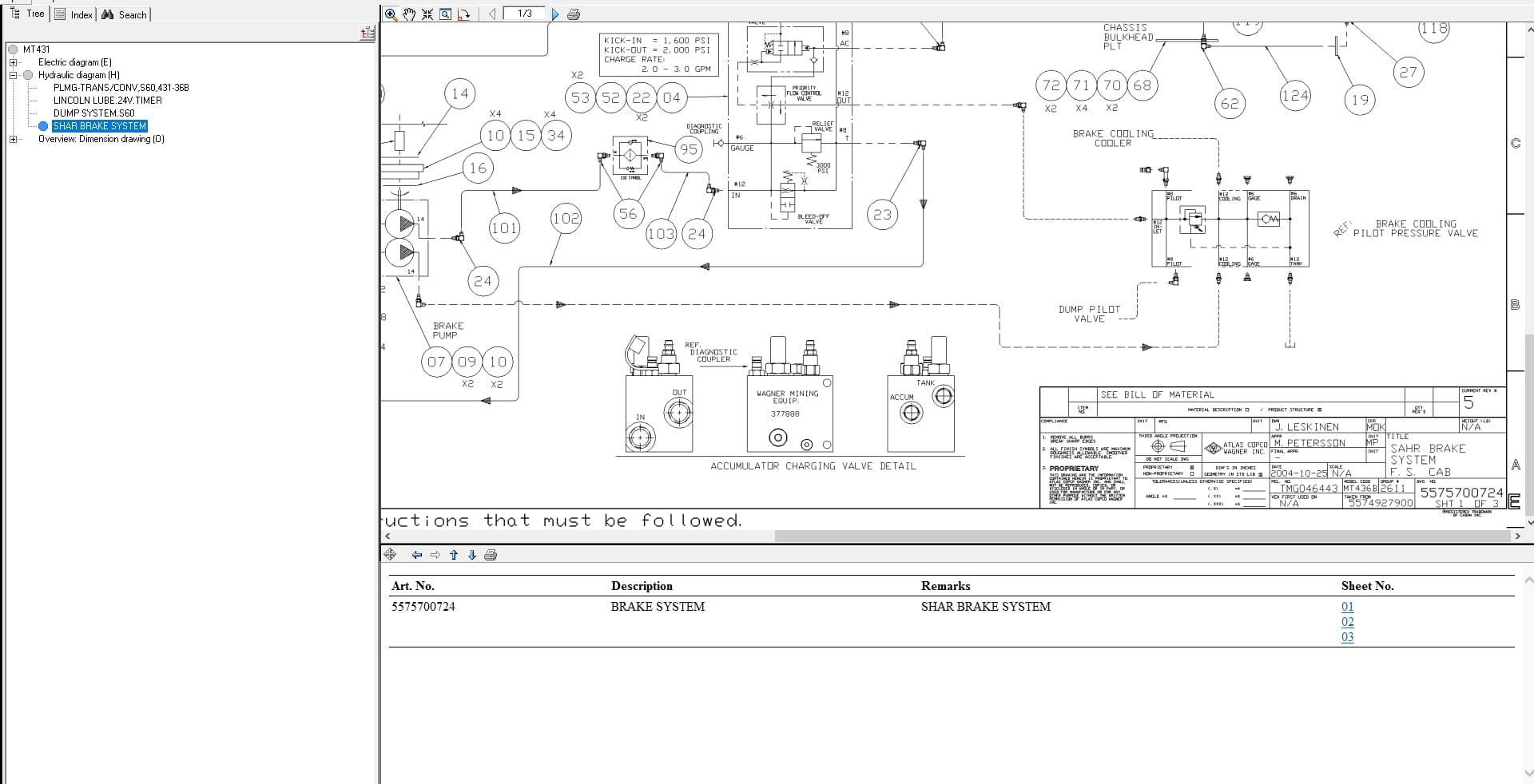 Atlas Copco Minetruck MT431 Diagram and Drawing 8997182500 EN (4)