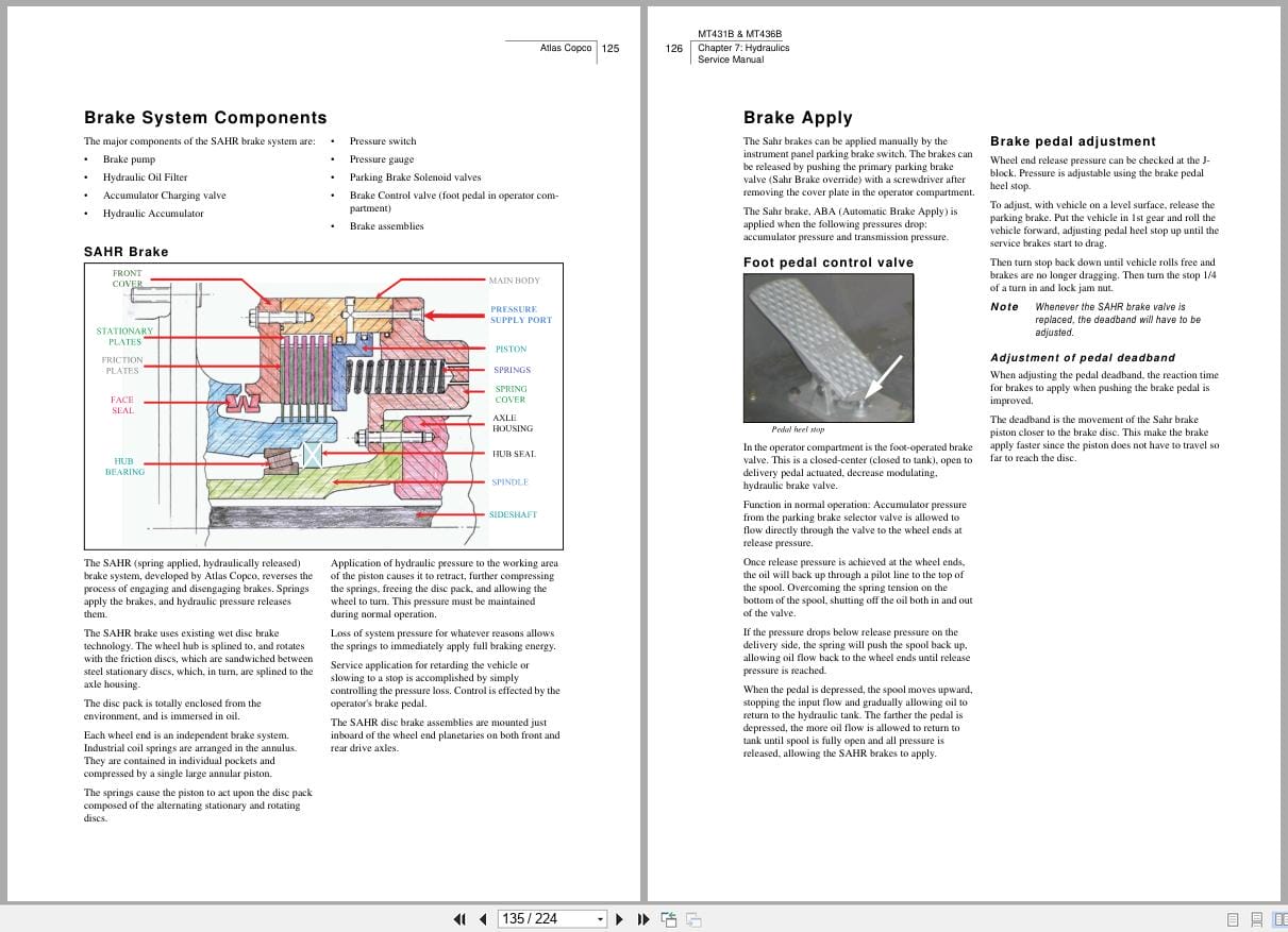 Atlas Copco Minetruck MT431B MT436B Service Manual 9852217501e (3)
