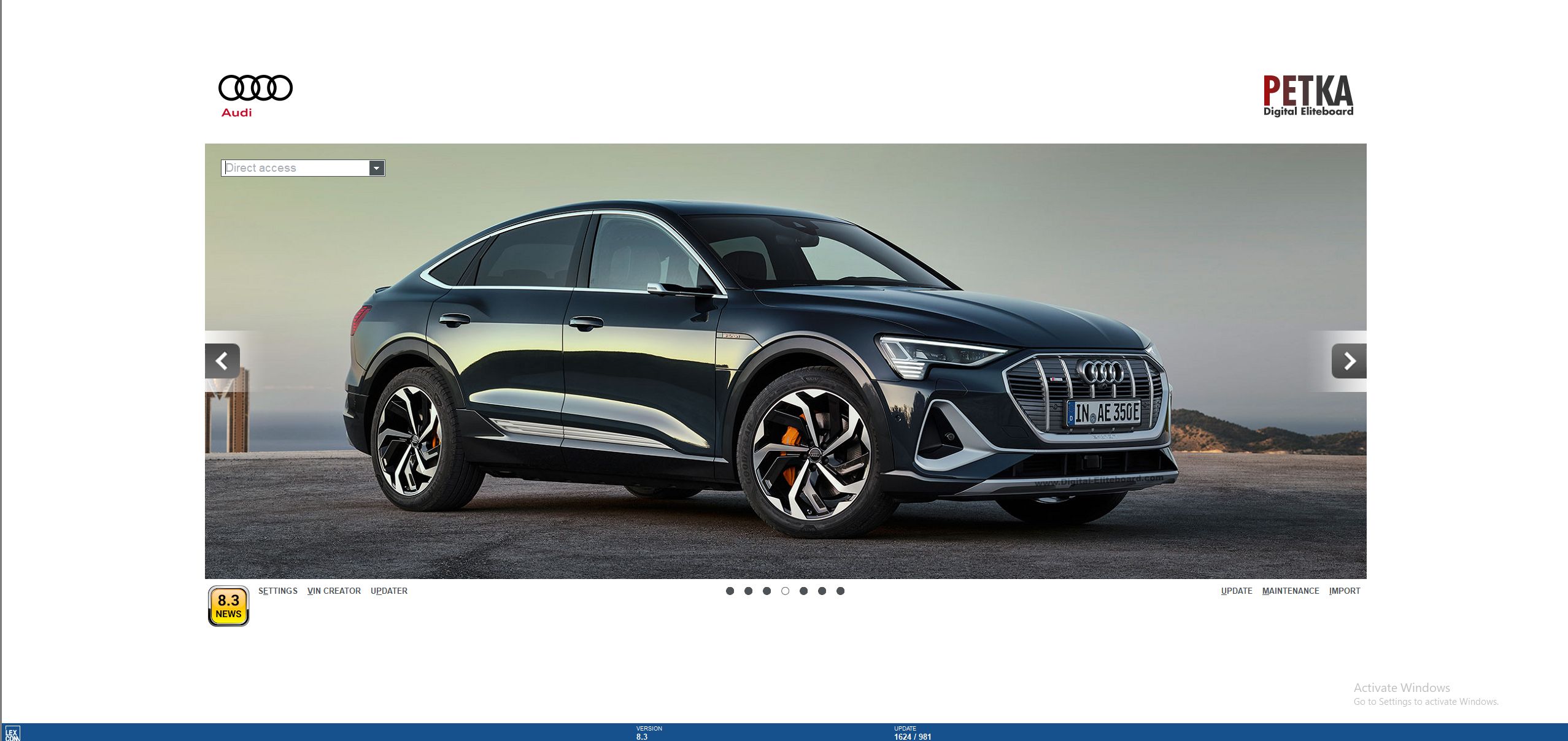 Audi EPC 8.3 10.2025 1624 981 Spare Parts Catalogue 1