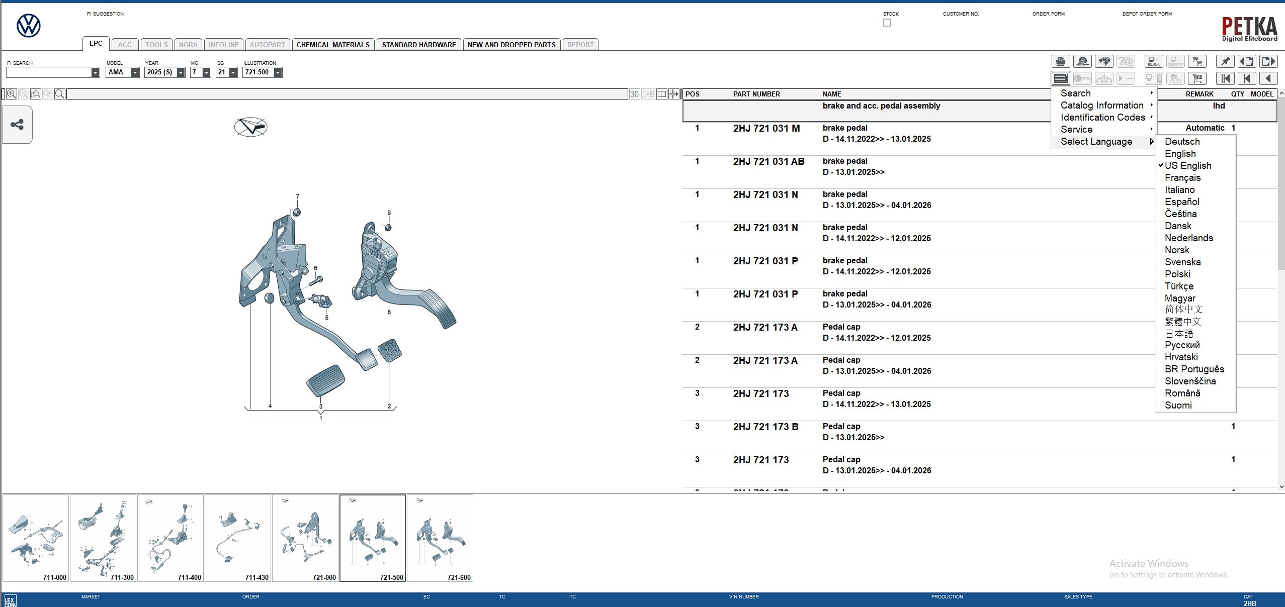 Audi EPC 8.3 10.2025 1624 981 Spare Parts Catalogue 7