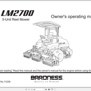 Baroness 5 Unit Reel Mower LM2700 Operating Manual (1)