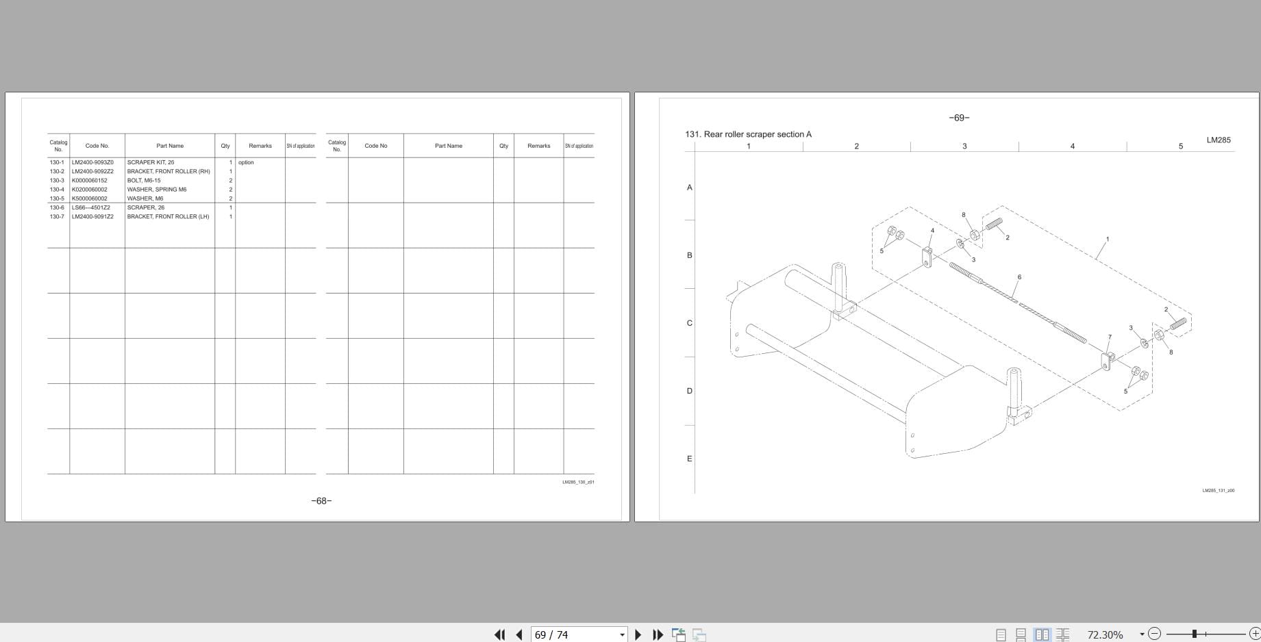 Baroness 5 Unit Reel Mower LM285 Parts Catalog (2)