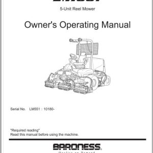 Baroness 5 Unit Reel Mower LM551 Owners Operating Manual (1)