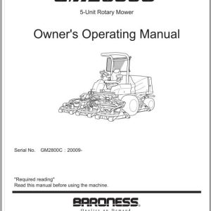 Baroness 5 Unit Rotary Mower GM2800C Operating Manual (1)