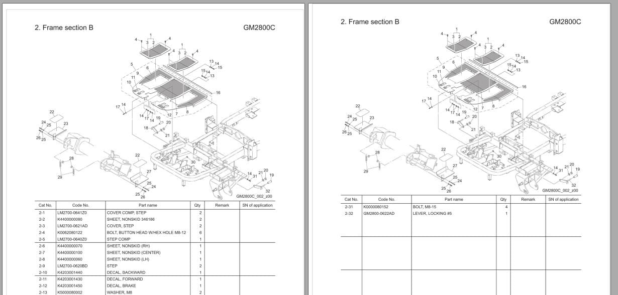 Baroness 5 Unit Rotary Mower GM2800C Parts Catalog (2)