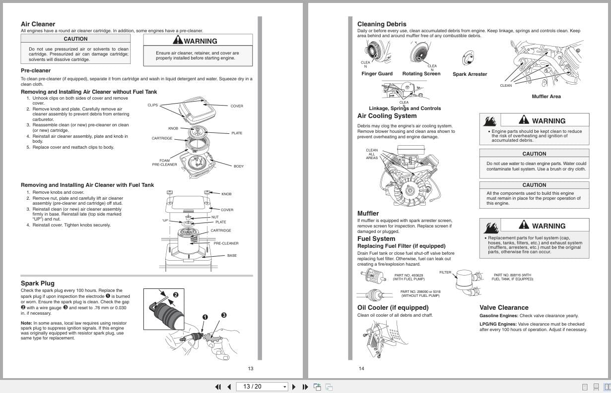 Briggs Stratton Engine 290000 To 380000 Vanguard Operators Manual 277106 9 2006 (2)
