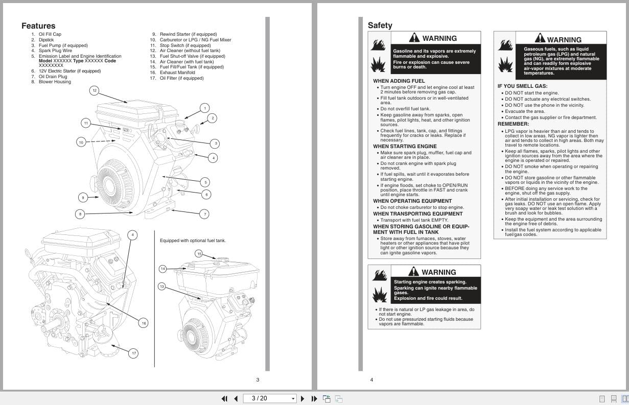 Briggs Stratton Engine 290000 To 380000 Vanguard Operators Manual 277106 9 2006 (3)