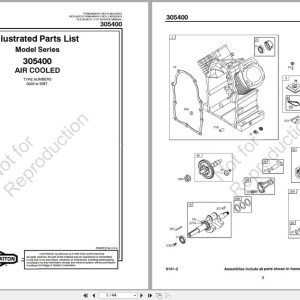 Briggs Stratton Engine 305400 Air Cooled Illustrated Parts List 2013 (1)