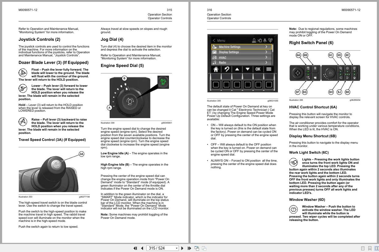 CAT Excavator 307.5 to 310 Operation Maintenance Manual M0090571 12 2021 (2)