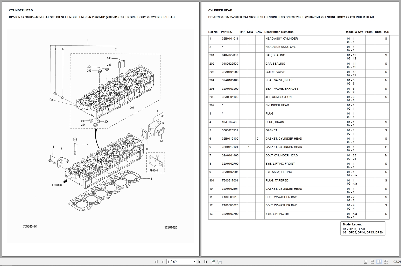 CAT Forklift EU DP50CN Spare Parts Catalog (3)