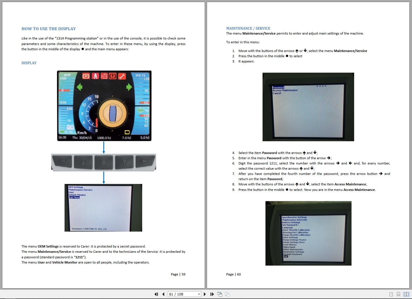 Carer Electric Forklift Truck R45H2 To KR80H2 Service Manual 2018 (2)