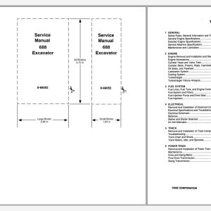 Case Crawler Excavator 688 Service Manual 8 66052 (1)