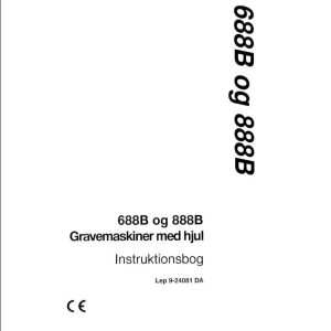 Case Excavator 688B 888B Instruction Manual Lep9 24081 DA (1)