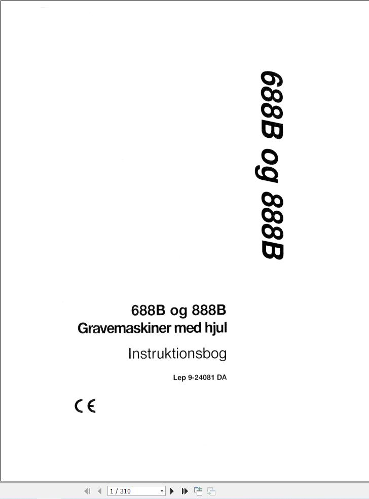 Case Excavator 688B 888B Instruction Manual Lep9 24081 DA (1)