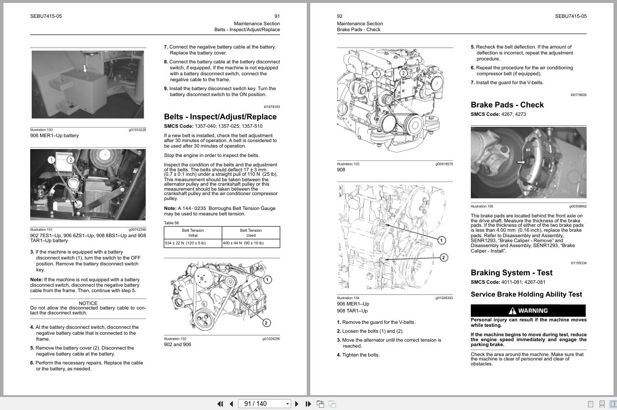 Caterpillar Wheel Loader 902 906 908 Operation Maintenance Manual SEBU7415 05 2019 (3)